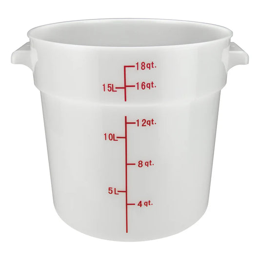 Winco PPRC-18W 18 Qt. White Polypropylene Storage Container