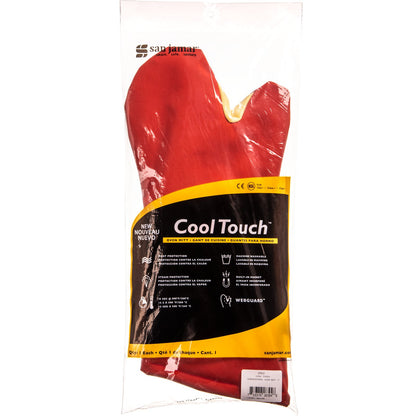 Carlisle CTC17 17" Red Poly/Cotton Blend Conventional Mitt Cool Touch
