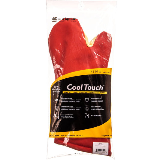 Carlisle CTC17 17" Red Poly/Cotton Blend Conventional Mitt Cool Touch
