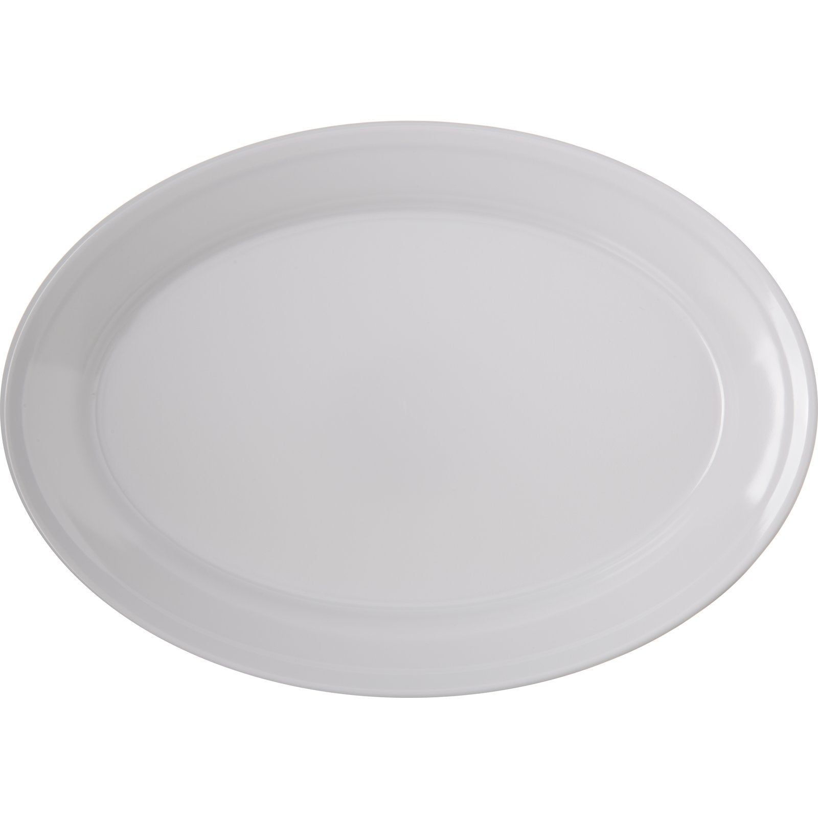 Carlisle 4356002 12" x 8.5" White Dallas Ware Melamine Oval Platter Tray
