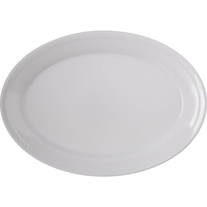 Carlisle 4356002 12" x 8.5" White Dallas Ware Melamine Oval Platter Tray