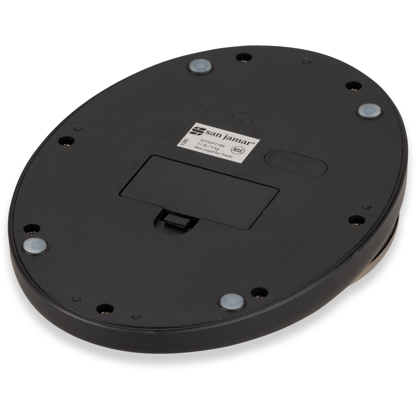 San Jamar SCDGP11BK 11 lb/5 kg Black NSF Listed Digital Scale
