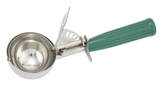 Winco ICD-12 Size 12 Green Ice Cream Disher, Plastic Handle