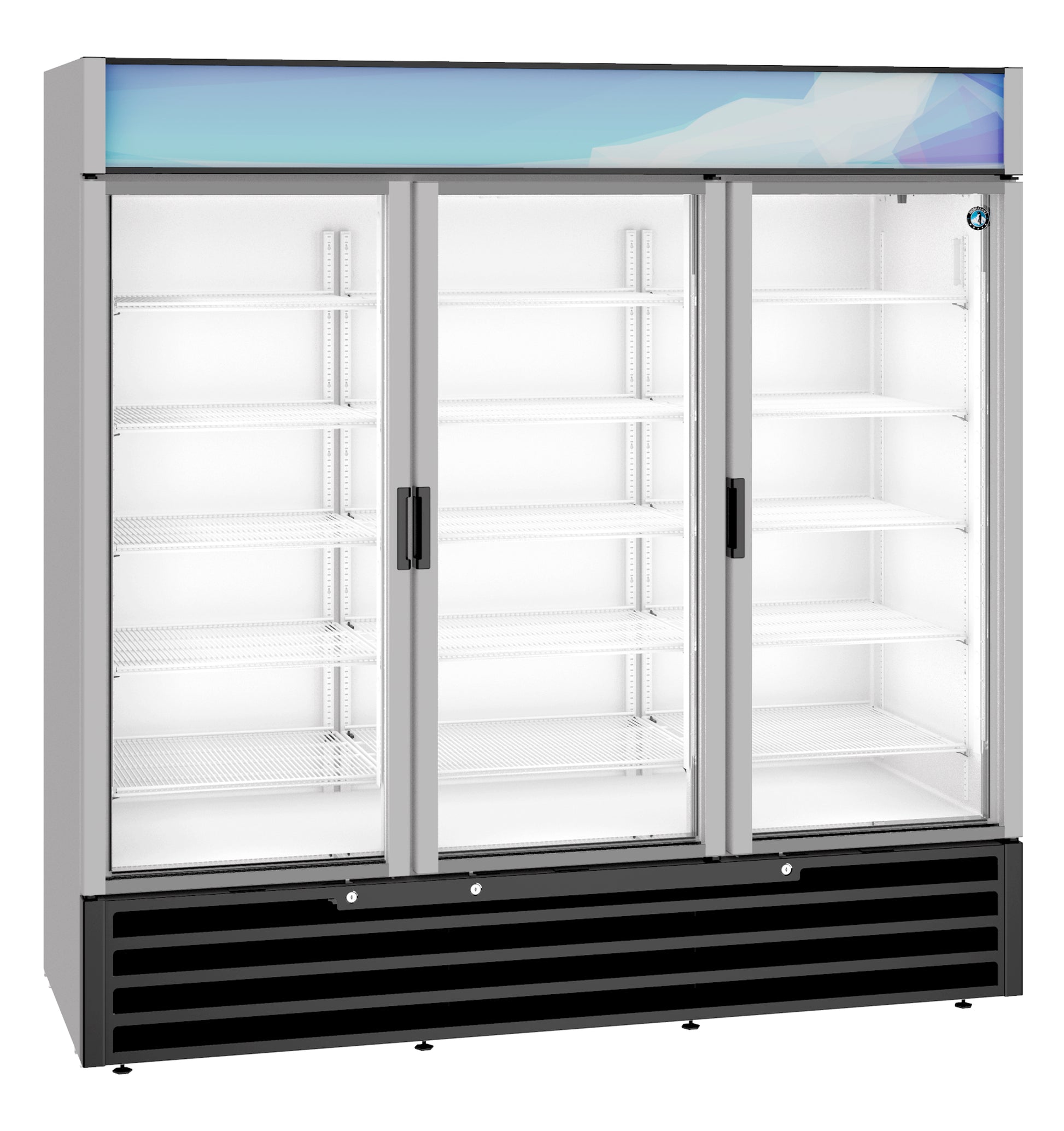Hoshizaki RM-65-HC Two Section Glass Door Merchandiser Refrigerator