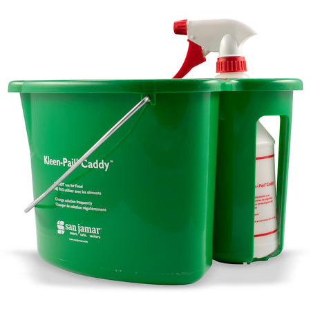 San Jamar KP500 Green Polyethylene Kleen-Pail Caddy