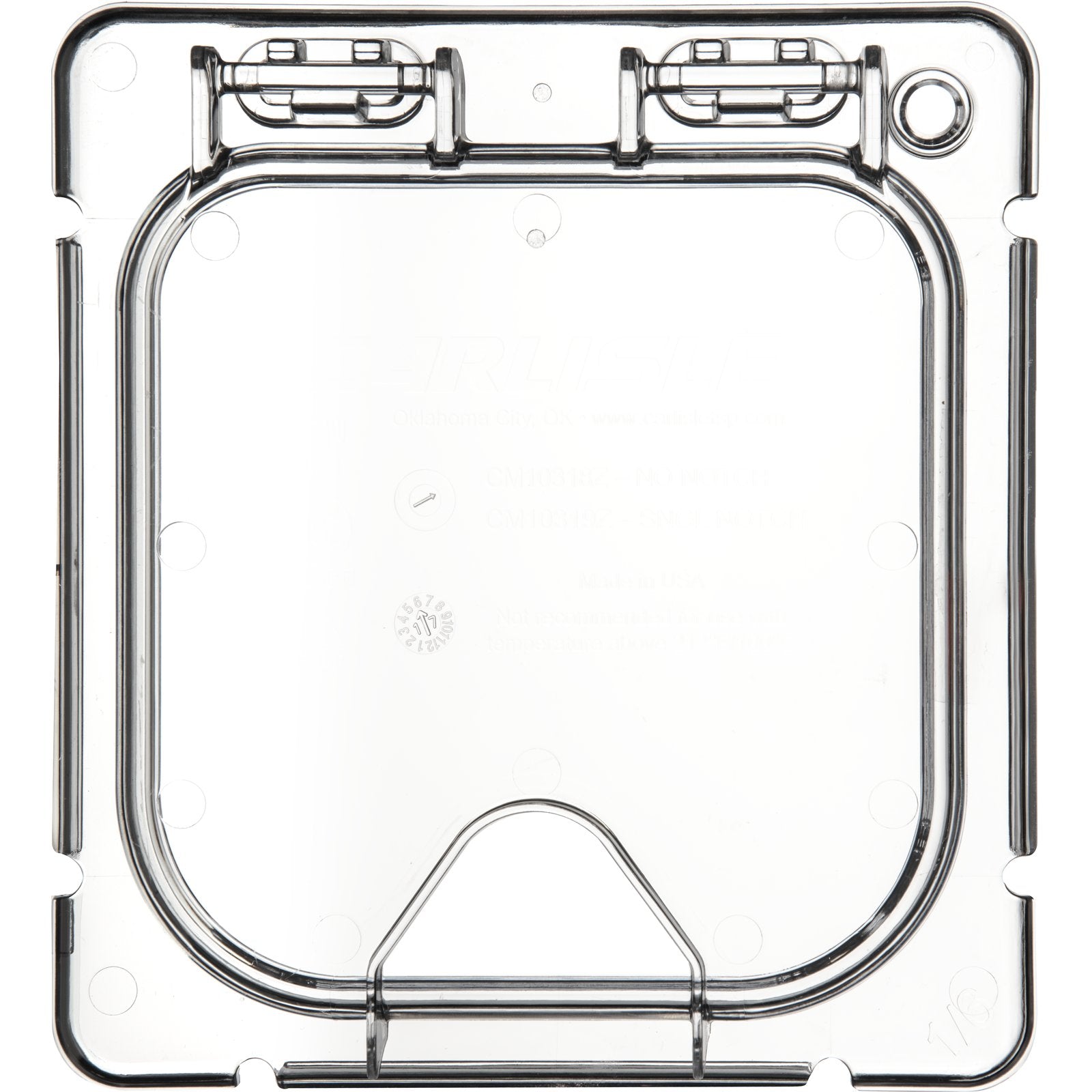 Carlisle CM10319Z07 1/6 Size Clear Coldmaster EZ Access Lid with Notch