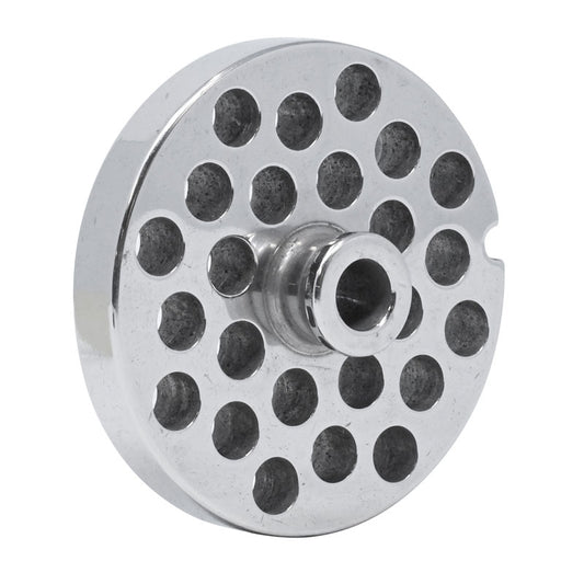 Omcan 11203 #22 One Notch/Round European Style Stainless Steel Plate with Hub, 10mm (3/8")
