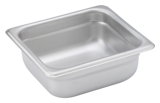 Winco SPJH-602 1/6 Size Stainless Steel Anti-jam Steam Pan, 2-1/2"" Deep