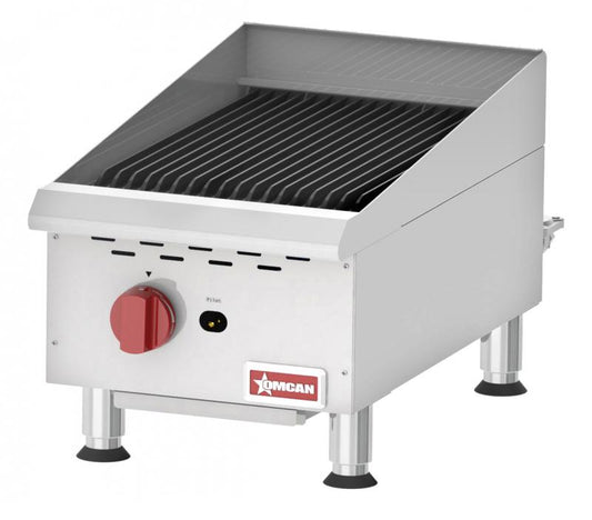 Omcan 43736 15" One Burner Countertop Elite Radiant Gas Charbroiler