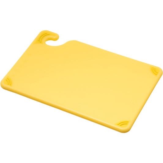 San Jamar CBG6938YL 6" x 9" x 0.375" Yellow Saf-T-Grip Cutting Board