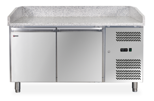 Omcan 39592 59-inch Granite Top Refrigerated Pizza Prep Table