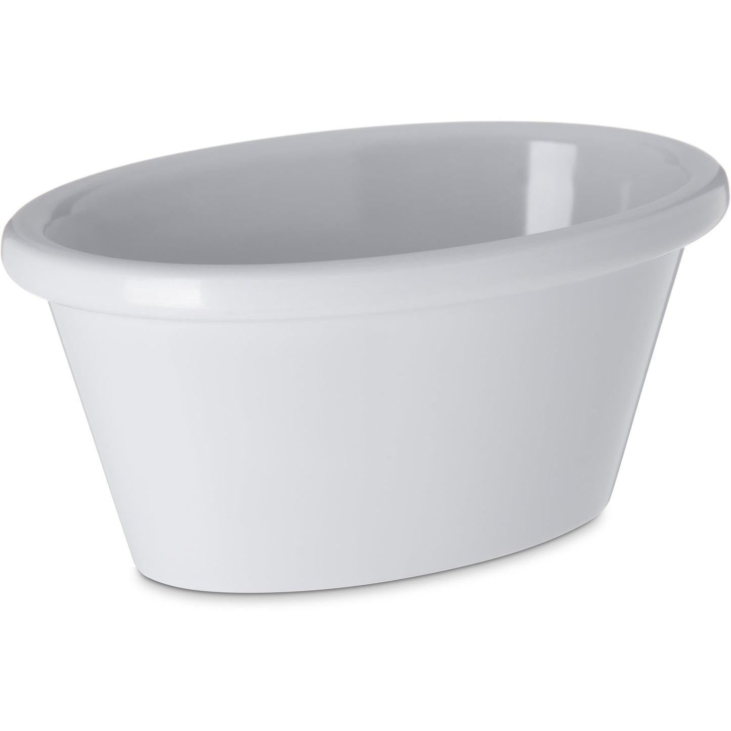Carlisle S31402 4 oz White Oval Melamine Smooth Ramekin