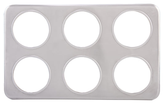 Winco ADP-444 Stainless Steel Adaptor Plate, Six 4-3/4" Holes