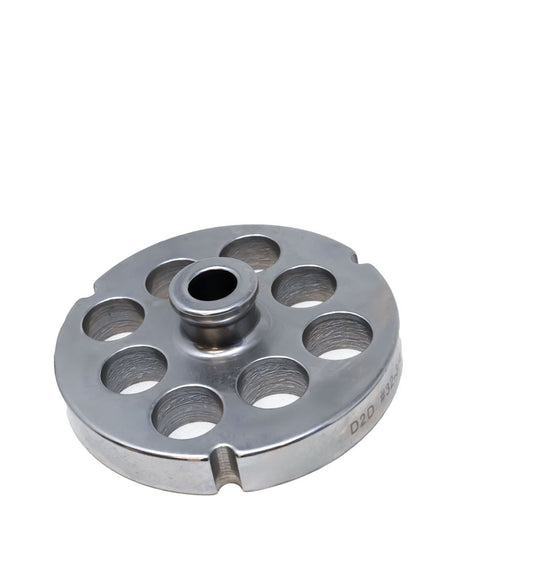 Omcan 43824 #32 Three Notches/Round Stainless Steel Machine Plate with Hub, 18mm (3/4")