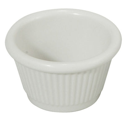 Winco RFM-1W 1-1/2 oz. White Fluted Ramekins