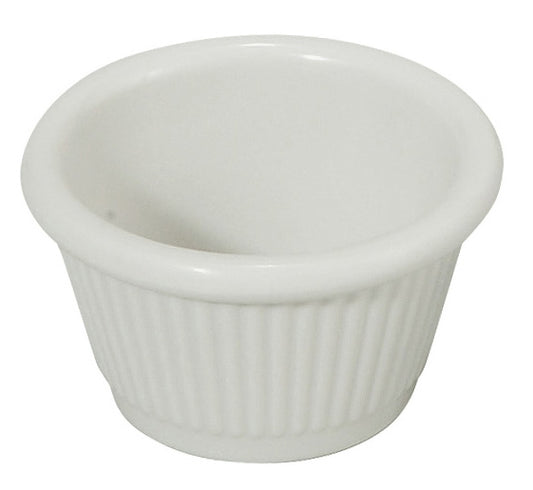 Winco RFM-1W 1-1/2 oz. White Fluted Ramekins