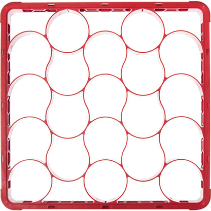 Carlisle REW20SC05 Red 20-Compartment Polypropylene OptiClean NeWave Color-Coded Short Glass Rack Extender