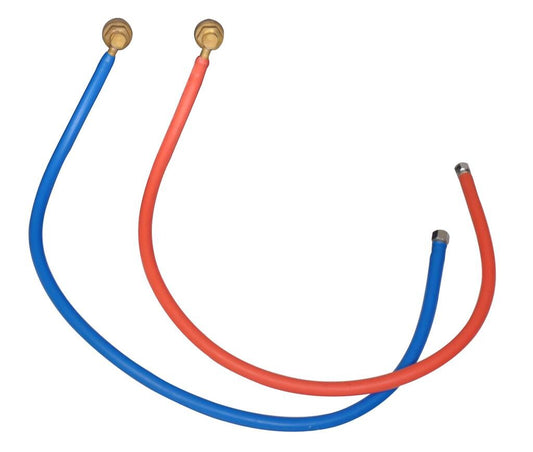 BK Resources WL-36 Flexible Water Line Connectors, Color Coded - (Red) Hot, (Blue) Cold
