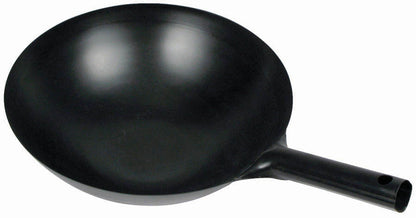 Winco WOK-34 14" Black Carbon Steel Wok