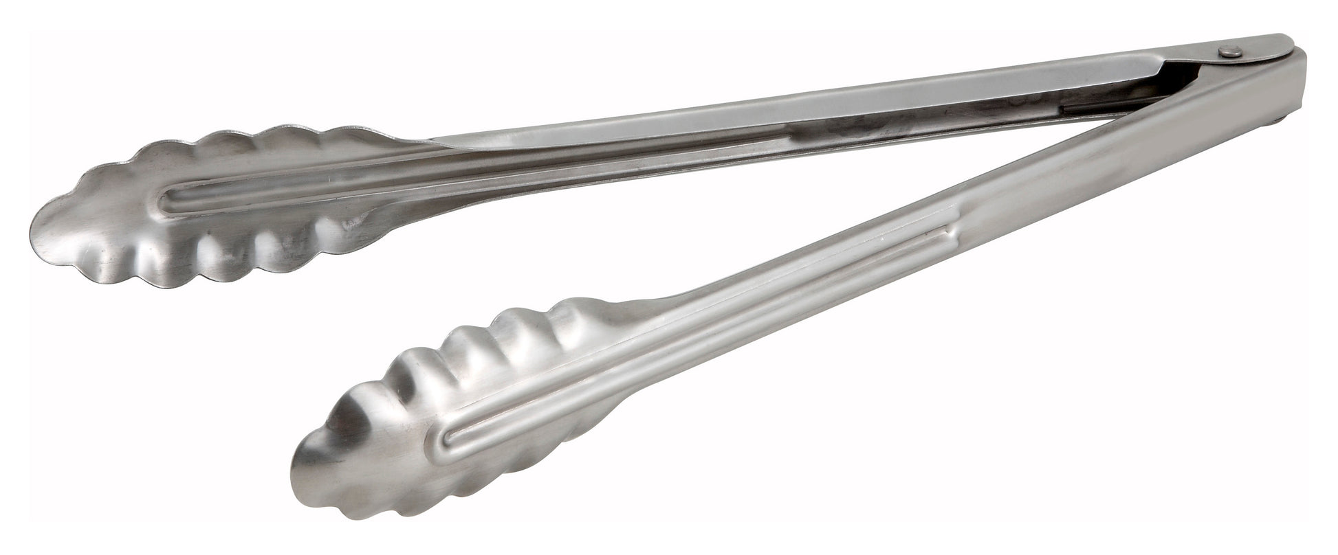 Winco UT-12 12" Stainless Steel Utility Tong, Heavyweight