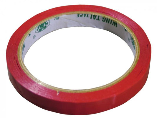 Omcan 31349 3/8" x 216' (9 mm x 66m) Red Poly Bag Sealing Tape - Pack of 16 Rolls