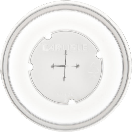 Dinex DX5812ST8714 Translucent Disposable Lid with Straw Slot Fits for 12 oz Tumblers (1000/cs)