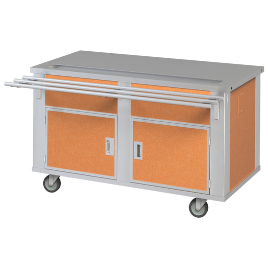 Dinex DXP5CU 77" x 30" x 36"  5-Well Stainless Steel DineXpress Beverage Counter