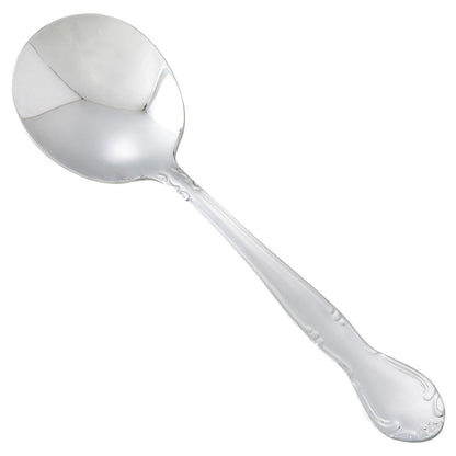 Winco 0024-04 Elegance Mirror Bouillon Spoon, 18/0 Heavyweight