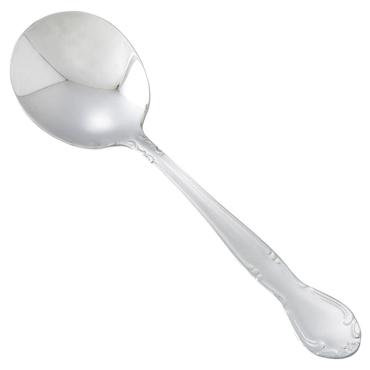 Winco 0024-04 Elegance Mirror Bouillon Spoon, 18/0 Heavyweight