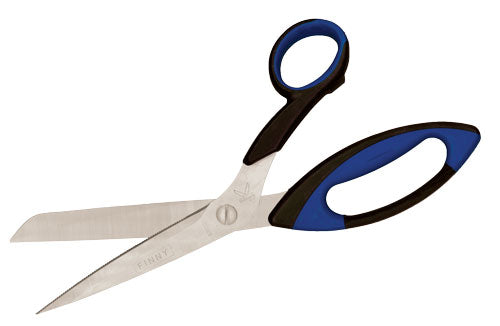 Omcan 47646 Stainless Steel Poultry Shears with Blue and Black Handles