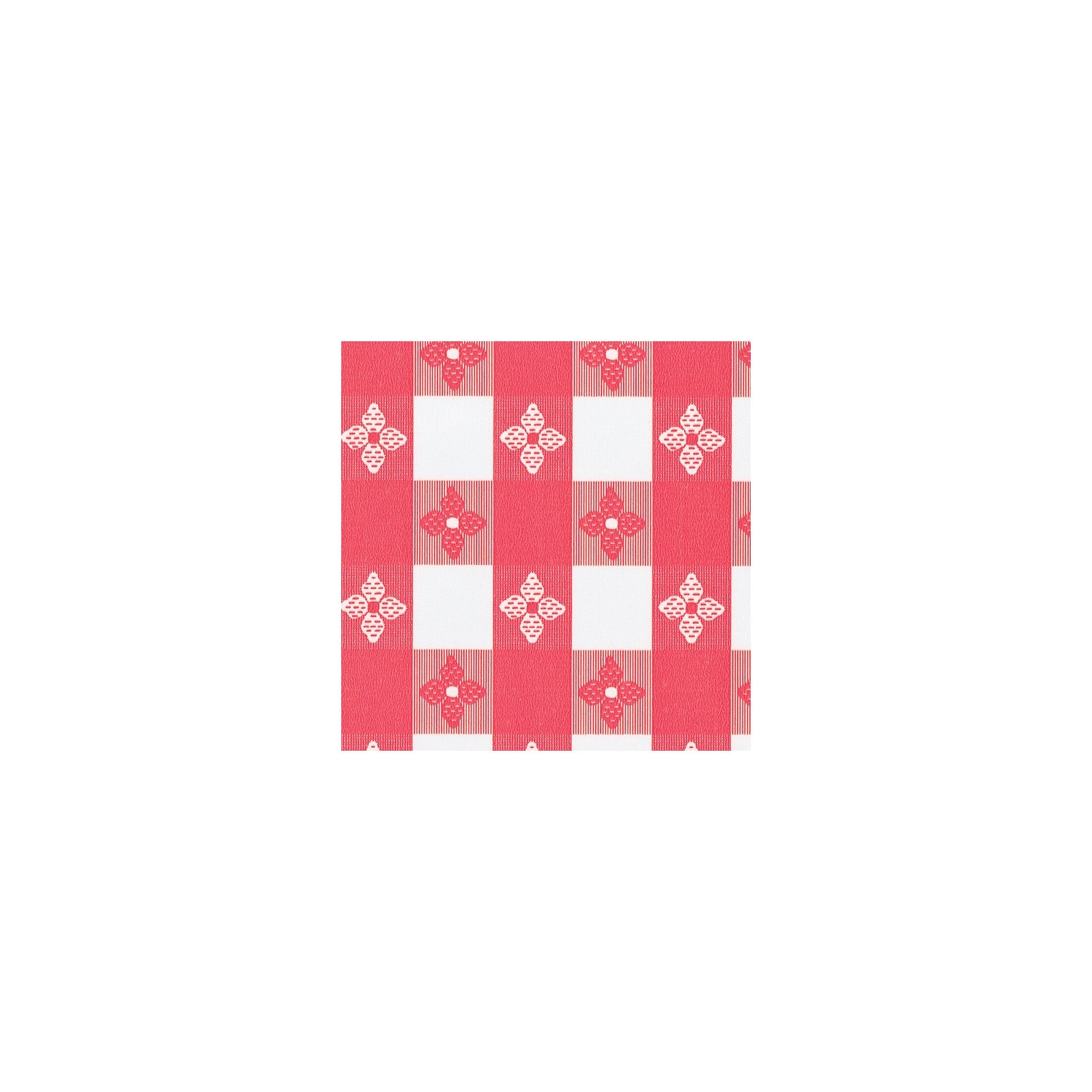 Carlisle 51515252SM001 52" x 52" Red Vinyl Classic Series Checked Tablecloth