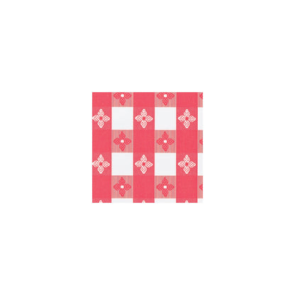 Carlisle 51515252SM001 52" x 52" Red Vinyl Classic Series Checked Tablecloth