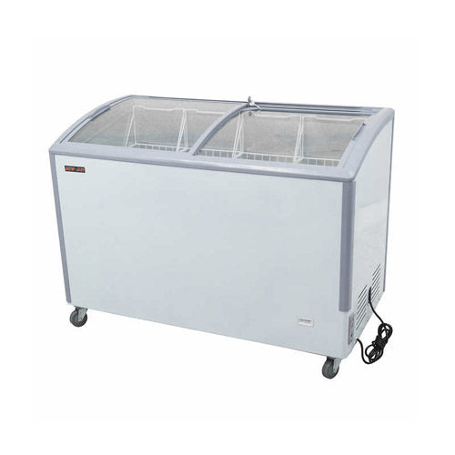 New Air NIF-55-CG 308L 55" Curved Glass Ice Cream Freezer