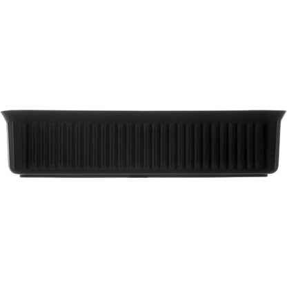 Carlisle 811203 10 lb 12-7/16" x 10-1/4" Black Rectangular Polypropylene Deliware Crock