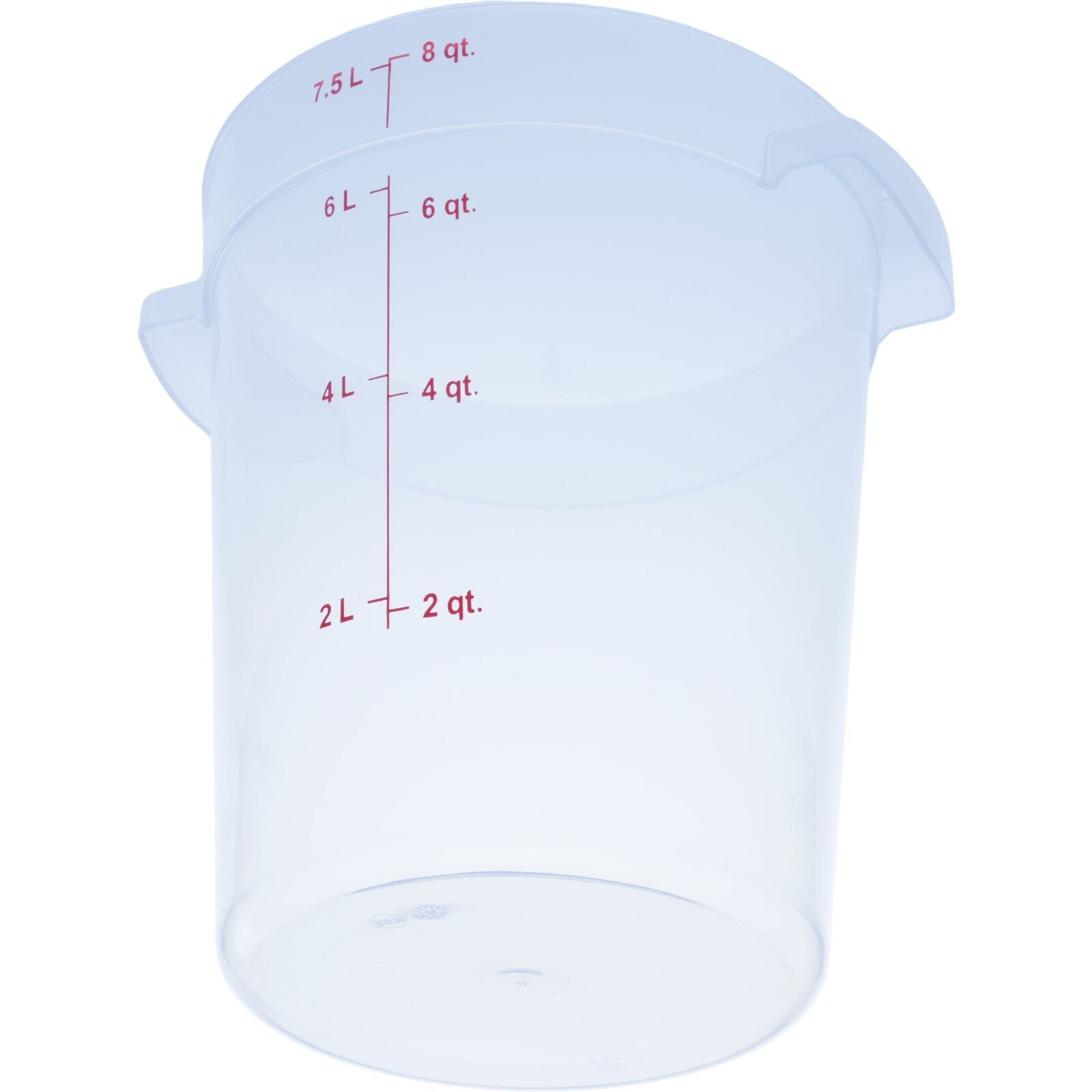 Carlisle 1096630 8 Qt Clear Round Polypropylene StorPlus Food Storage Container