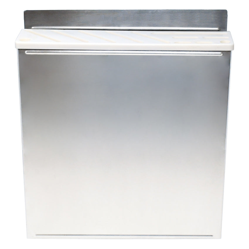Omcan 12935 Stainless Steel Knife Rack with White Plastic Insert
