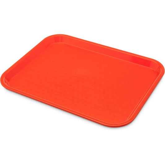 Carlisle CT101424 10" x 14" Orange Cafe Fast Food Cafeteria Tray