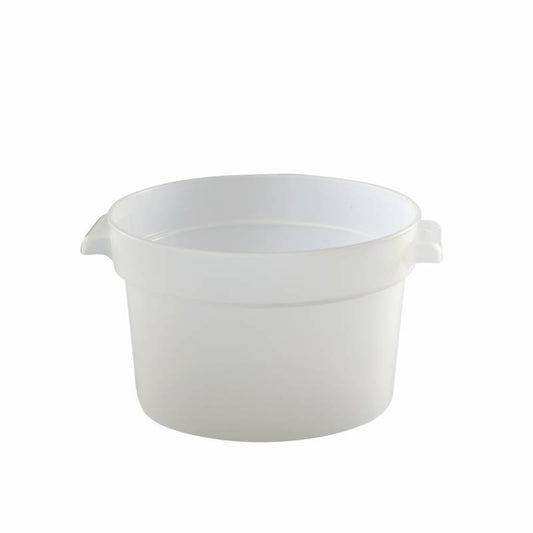Omcan 80227 2 Qt White Round Polypropylene Food Storage Container
