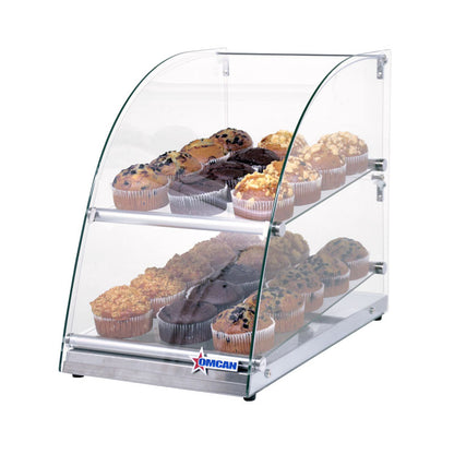 Omcan 44374 70L 14" Countertop Food Display Case with Curve Front Glass