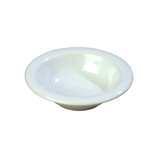 Carlisle 3304202 4.5 oz White Sierrus Melamine Rimmed Fruit Bowl