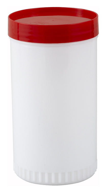 Winco PPB-2R 2 Qt. Red Spout & Lid Liquor/Juice Pour Bottle