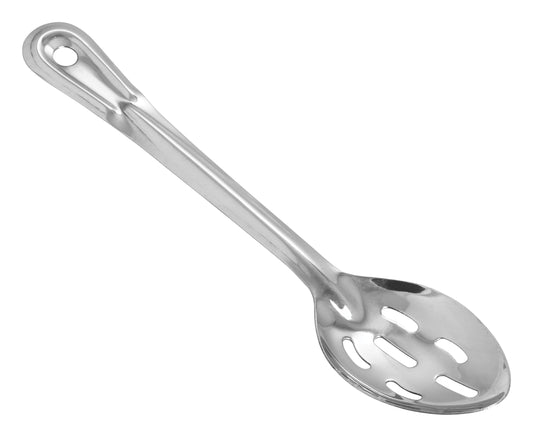 Winco BSST-11H 11" Stainless Steel Slotted Basting Spoon