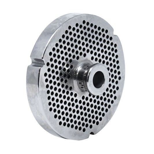 Omcan 23553 #32 Three Notches/Round Stainless Steel Machine Plate with Hub, 3.2mm (1/8")