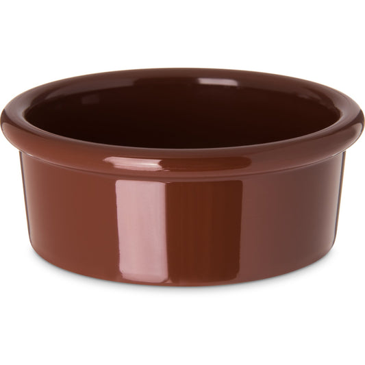 Carlisle 36228 2.5 oz Lennox Brown SAN Smooth Ramekin