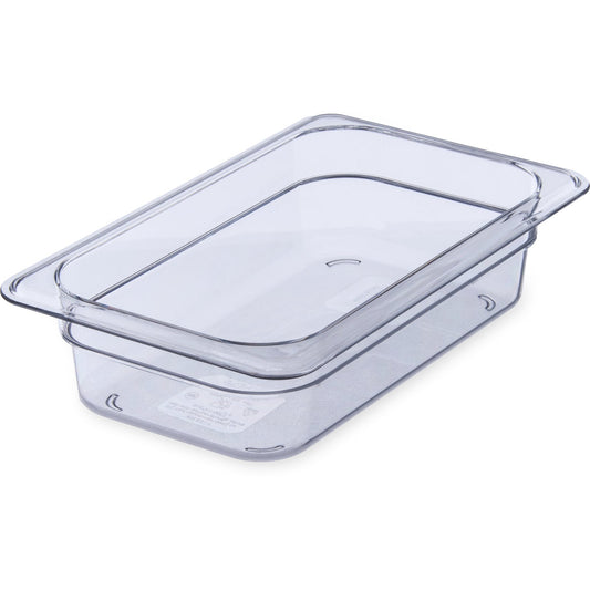 Carlisle 3068007 1/4 Size Clear Polycarbonate StorPlus Food Pan, 2.5" Deep