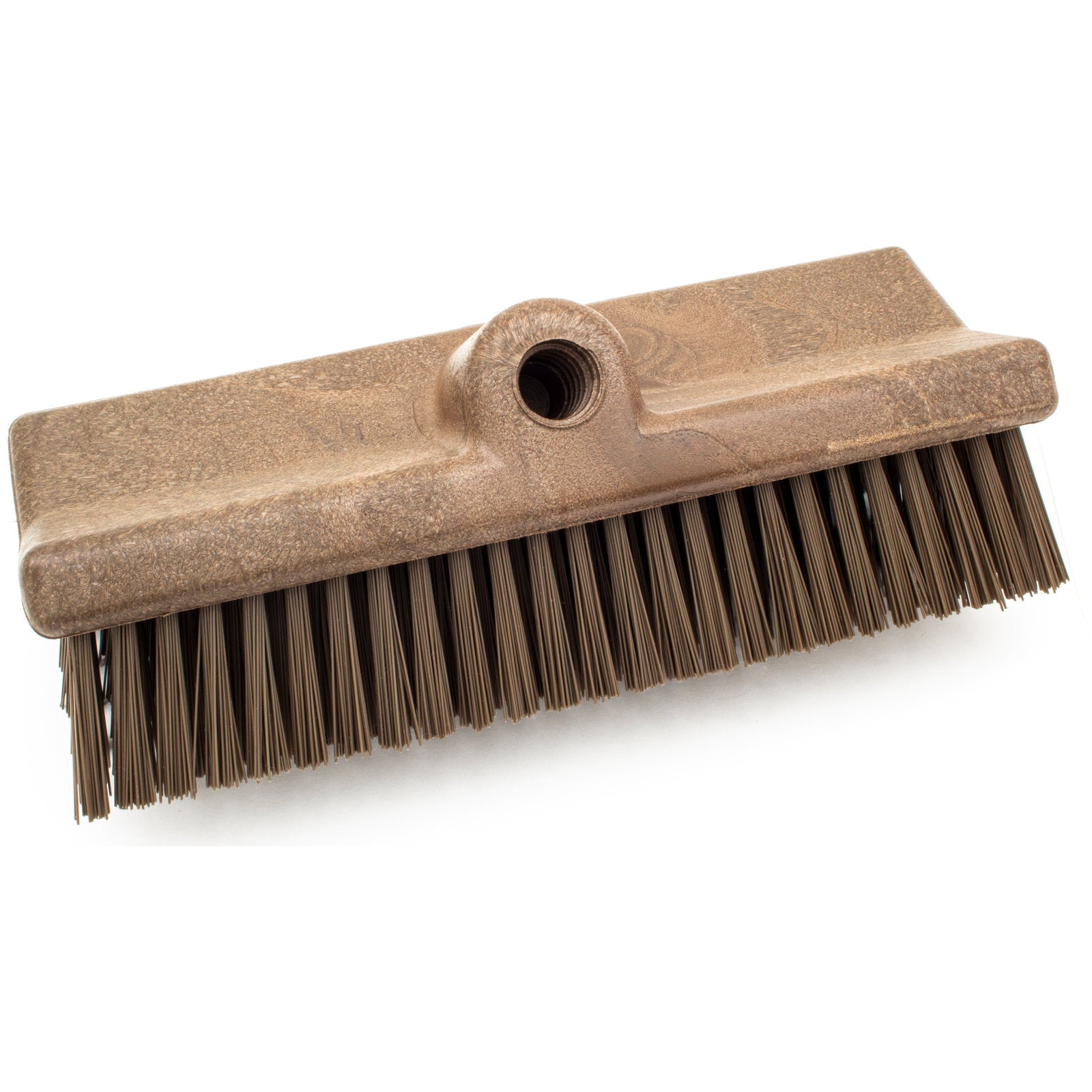 Carlisle 40423EC01 10" Brown Color Coded Bi-Level Scrub Brush