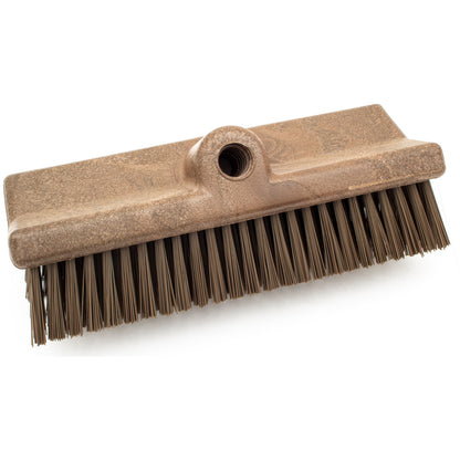 Carlisle 40423EC01 10" Brown Color Coded Bi-Level Scrub Brush