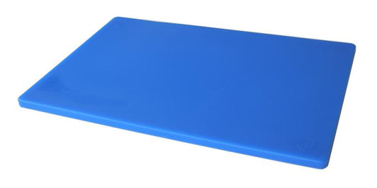 Omcan 41209 18" x 24" x 1/2" Blue Polyethylene Pre-Cut Rigid Cutting Board