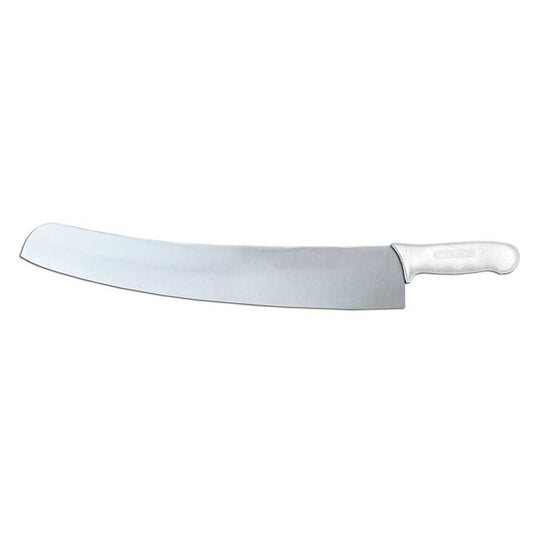 Omcan 31355 18-inch Pizza Knife with White Single DR Handle