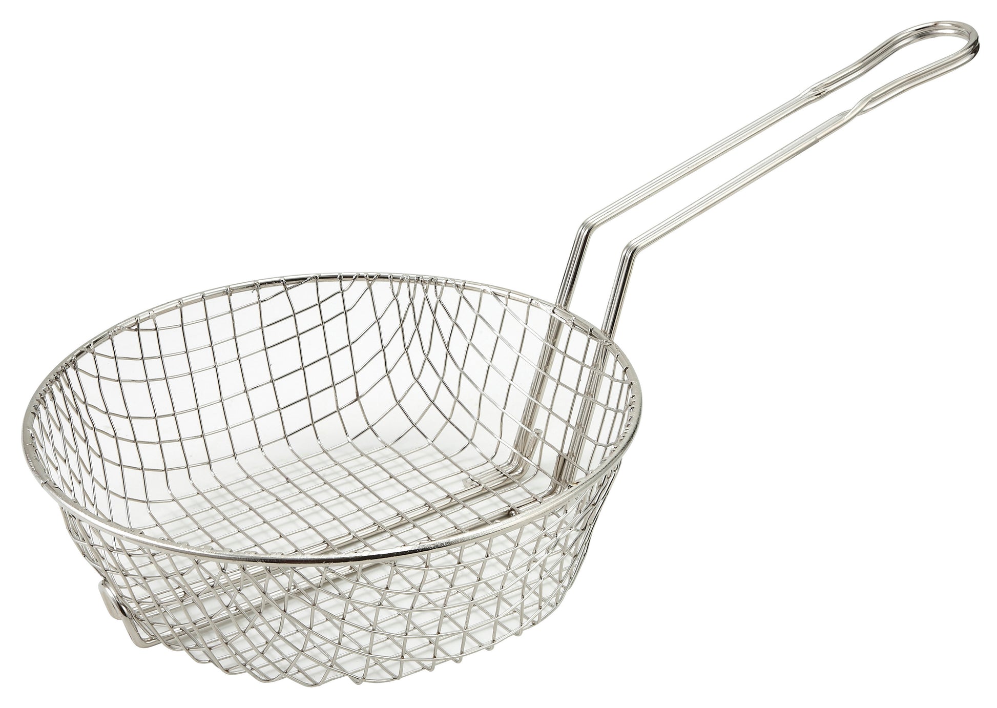 Winco MSB-08 8" Nickel-Plated Course Mesh Culinary Basket